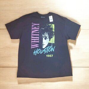 Whitney Houston Graphic T-shirt Mens XXL 2XL Black short sleeves NWT